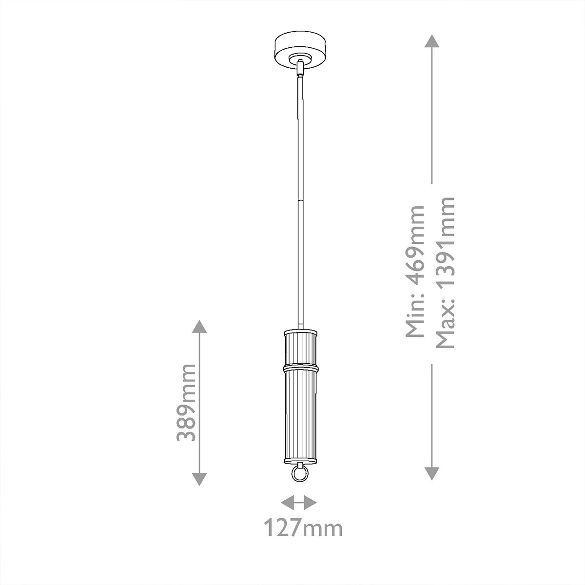 KL-RIVEN-LED-MP-CPZ  Riven LED Pendant Champagne Bronze