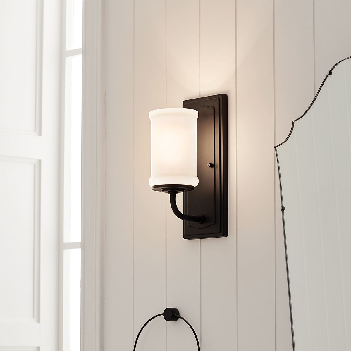 KL-VETIVENE1-BK Vetivene 1 Light  Bathroom Wall Light  Black