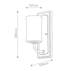 KL-VETIVENE1-BK Vetivene 1 Light  Bathroom Wall Light  Black