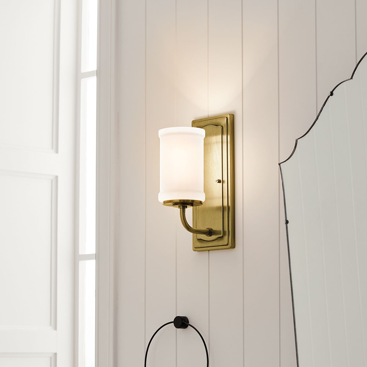 KL-VETIVENE1-NBR Vetivene 1 Light  Bathroom Wall Light  Natural Brass