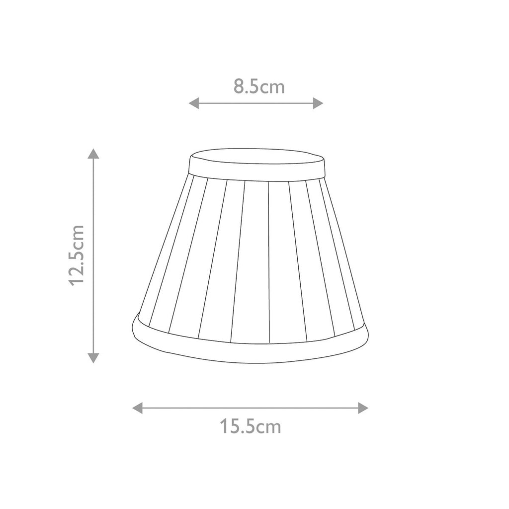 LS162-WHT Clip Shades Pleated White Candle Shade