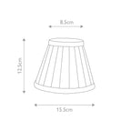 LS162-WHT Clip Shades Pleated White Candle Shade