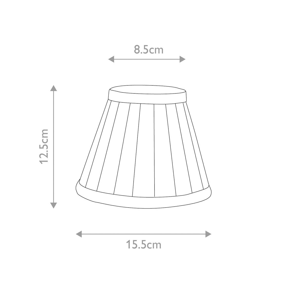 LS162-WHT Clip Shades Pleated White Candle Shade