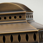 MANSION-HOUSE-BR Mansion House 1 Light  Outdoor Wall Lantern Aged Brass