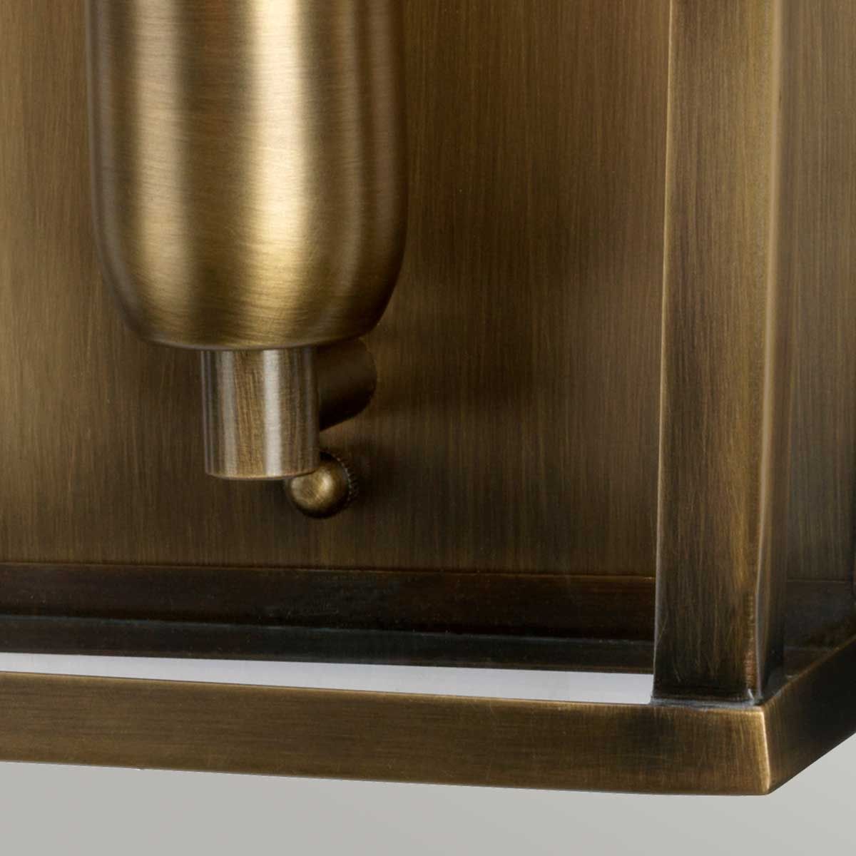 MANSION-HOUSE-BR Mansion House 1 Light  Outdoor Wall Lantern Aged Brass