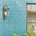 MANSION-HOUSE-BR Mansion House 1 Light  Outdoor Wall Lantern Aged Brass