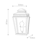 MANSION-HOUSE-BR Mansion House 1 Light  Outdoor Wall Lantern Aged Brass