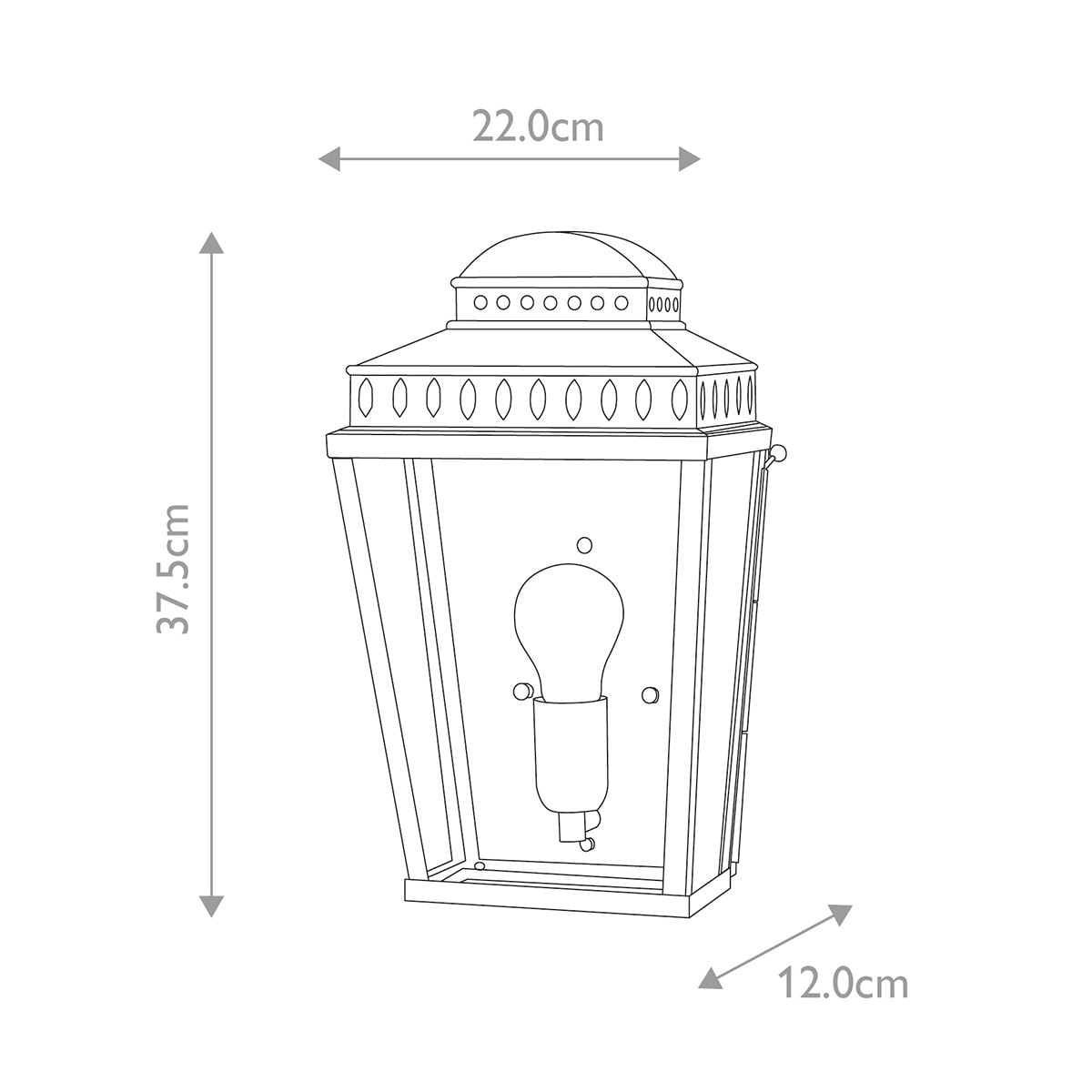 MANSION-HOUSE-BR Mansion House 1 Light  Outdoor Wall Lantern Aged Brass