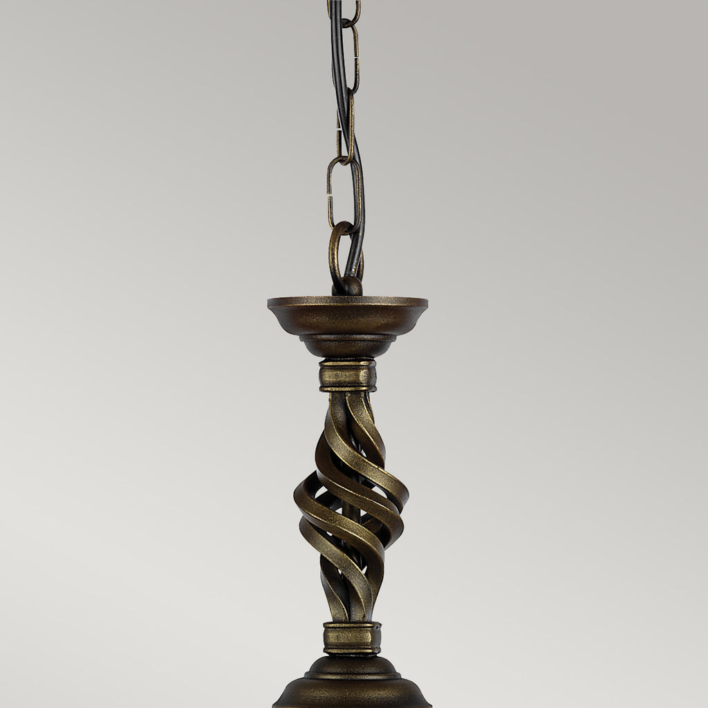 PB-P-BLK-GOLD Pembroke 1 Light Pendant - Black / Gold (S)