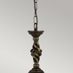 PB-P-BLK-GOLD Pembroke 1 Light Pendant - Black / Gold (S)