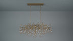 104242 Pendant 6 Light Aged Gold Paint And Champagne Lustre Glass