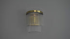 99168 Endon Marietta 1 Light Indoor Wall Light — Antique Brass & Clear Glass