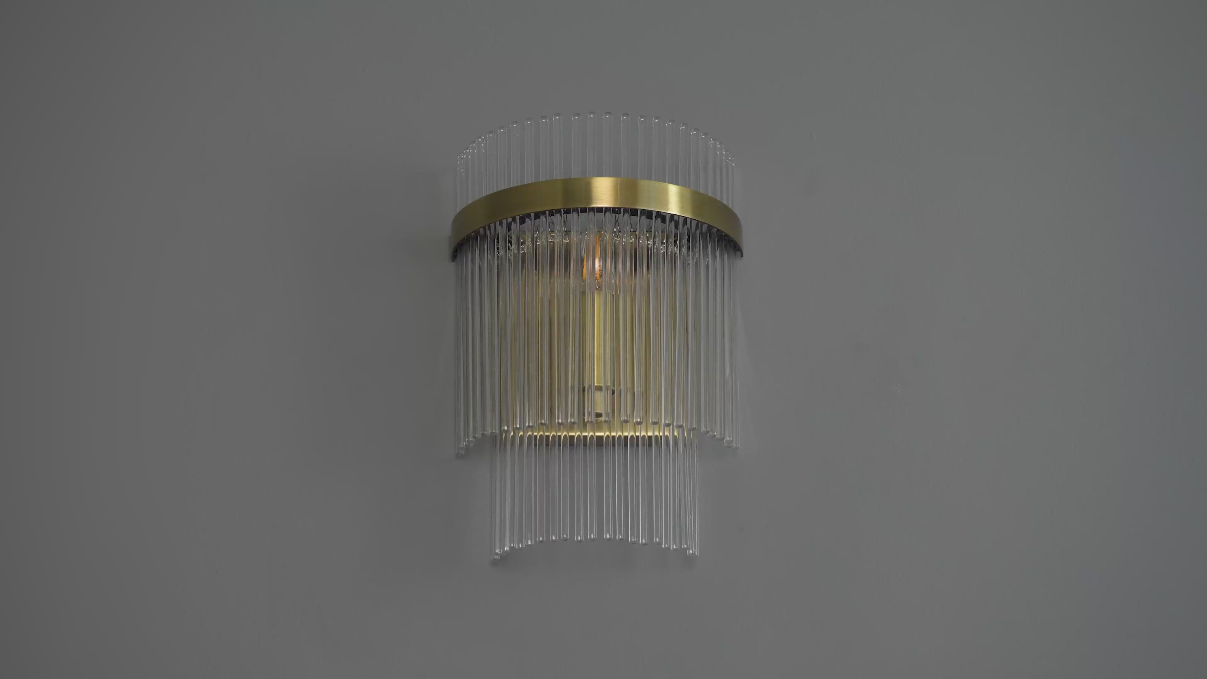 99168 Endon Marietta 1 Light Indoor Wall Light — Antique Brass & Clear Glass