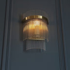 99168 Endon Marietta 1 Light Indoor Wall Light — Antique Brass & Clear Glass