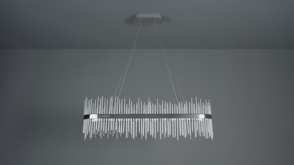 107109 Monte Carlo Pendant LED Light Chrome Plate And Clear Glass