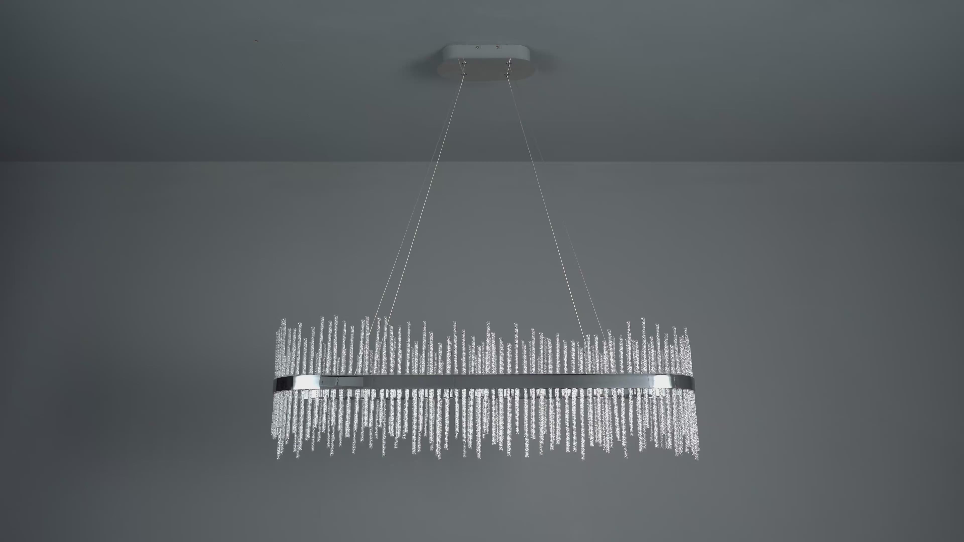 107109 Monte Carlo Pendant LED Light Chrome Plate And Clear Glass