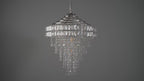 104295 Pendant 7 Light Bright Nickel Plate And Clear Crystal Glass