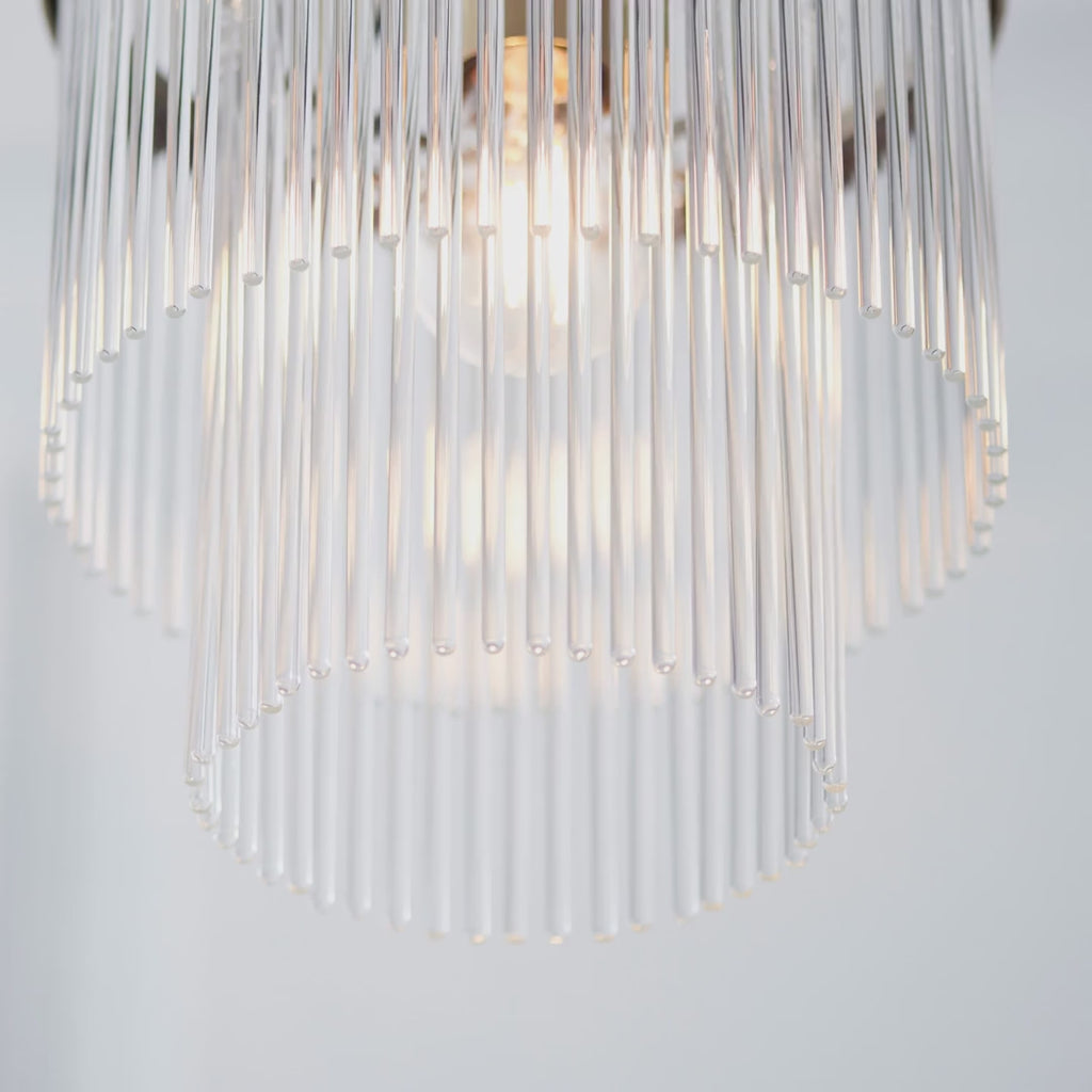 112572 Endon Marietta Single Pendant — Antique Brass & Clear Glass
