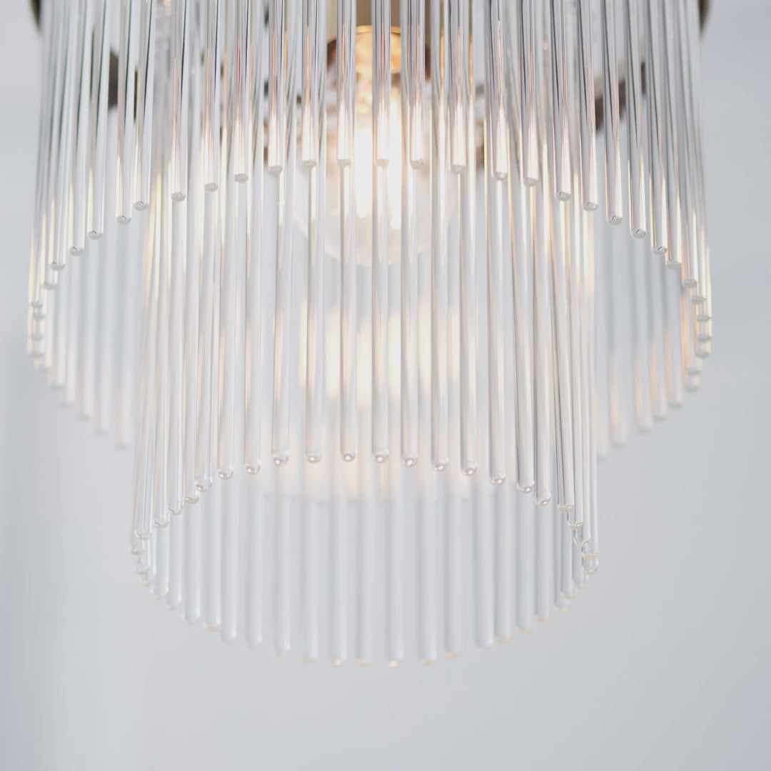 112572 Endon Marietta Single Pendant — Antique Brass & Clear Glass
