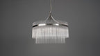 104112 Endon Marietta 5 Light Pendant — Bright Nickel & Clear Glass