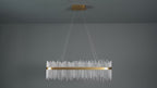 104082 Monte Carlo Pendant LED Light Brushed Gold Plated Finish And Clear Glass