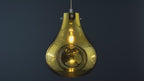 99789 1 Light Pendant Gold Metallic Glass & Chrome Plate