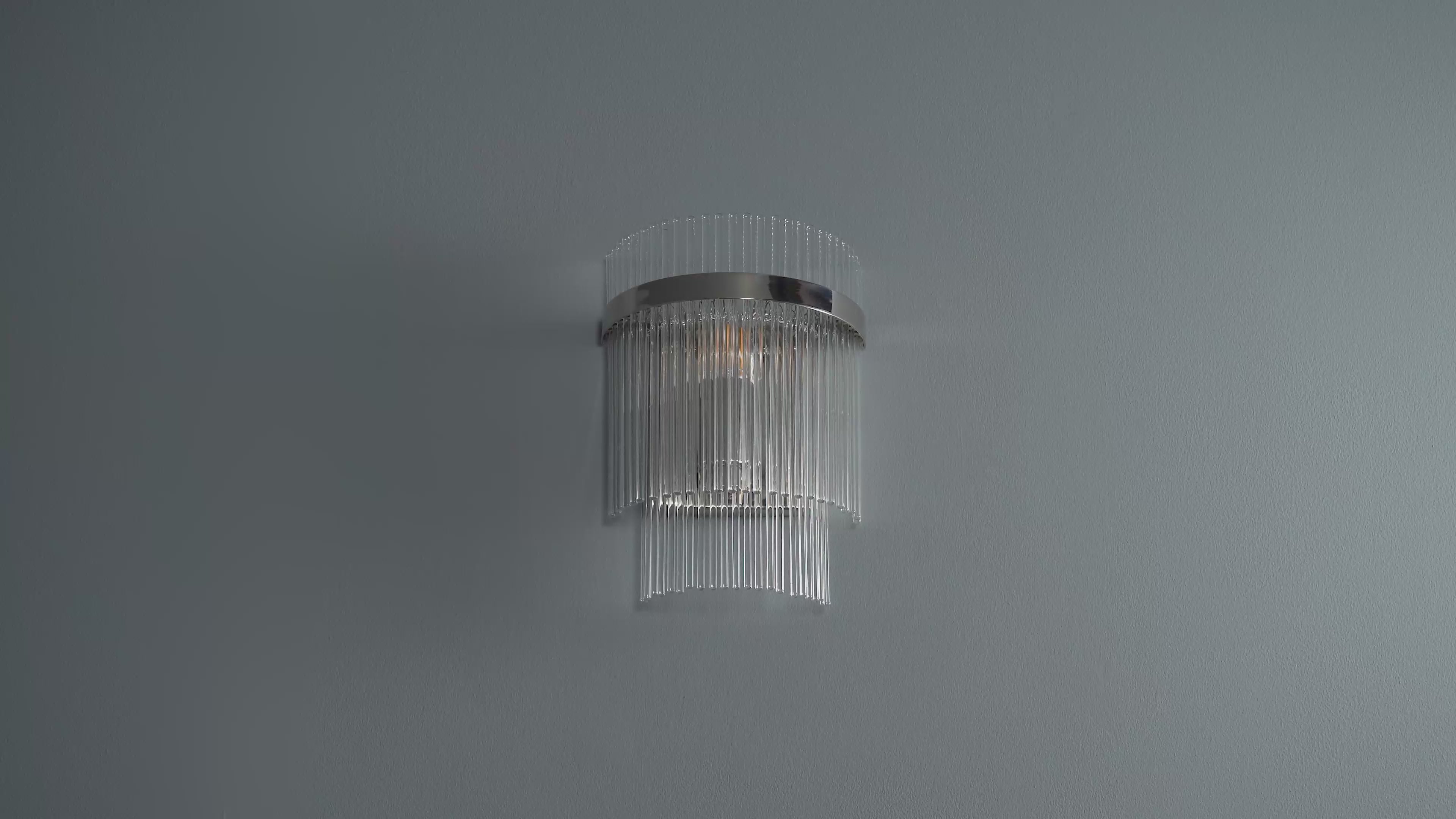 104114 Endon Marietta 1 Light Indoor Wall Light — Bright Nickel & Clear Glass