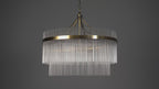99166 Endon Marietta 5 Light Pendant — Antique Brass & Clear Glass