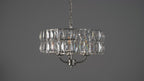 104466 Clifton 3 Light Pendant Bright Nickel Plate And Clear Crystal Glass