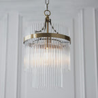 112572 Endon Marietta Single Pendant — Antique Brass & Clear Glass