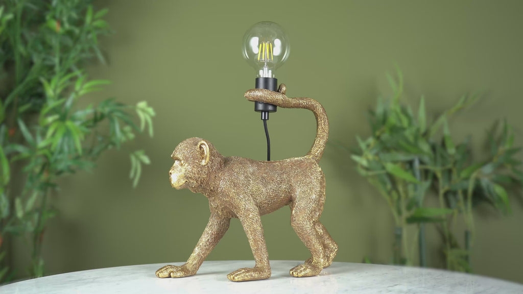 106792 Capuchin 1 Light Table Lamp Vintage Gold Paint And Matt Black