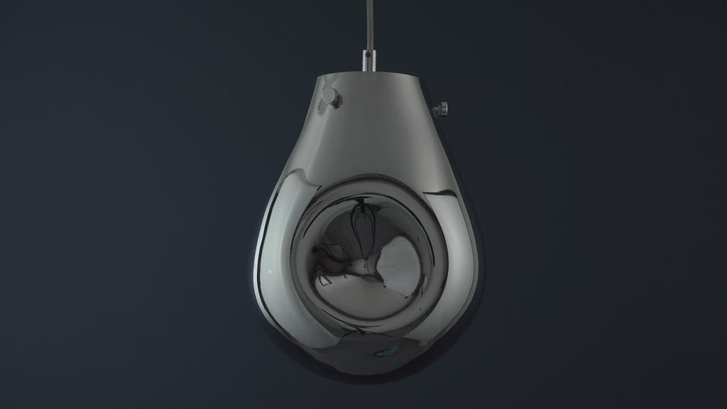 99519 1 Light Pendant Chrome Metallic Glass & Chrome Plate