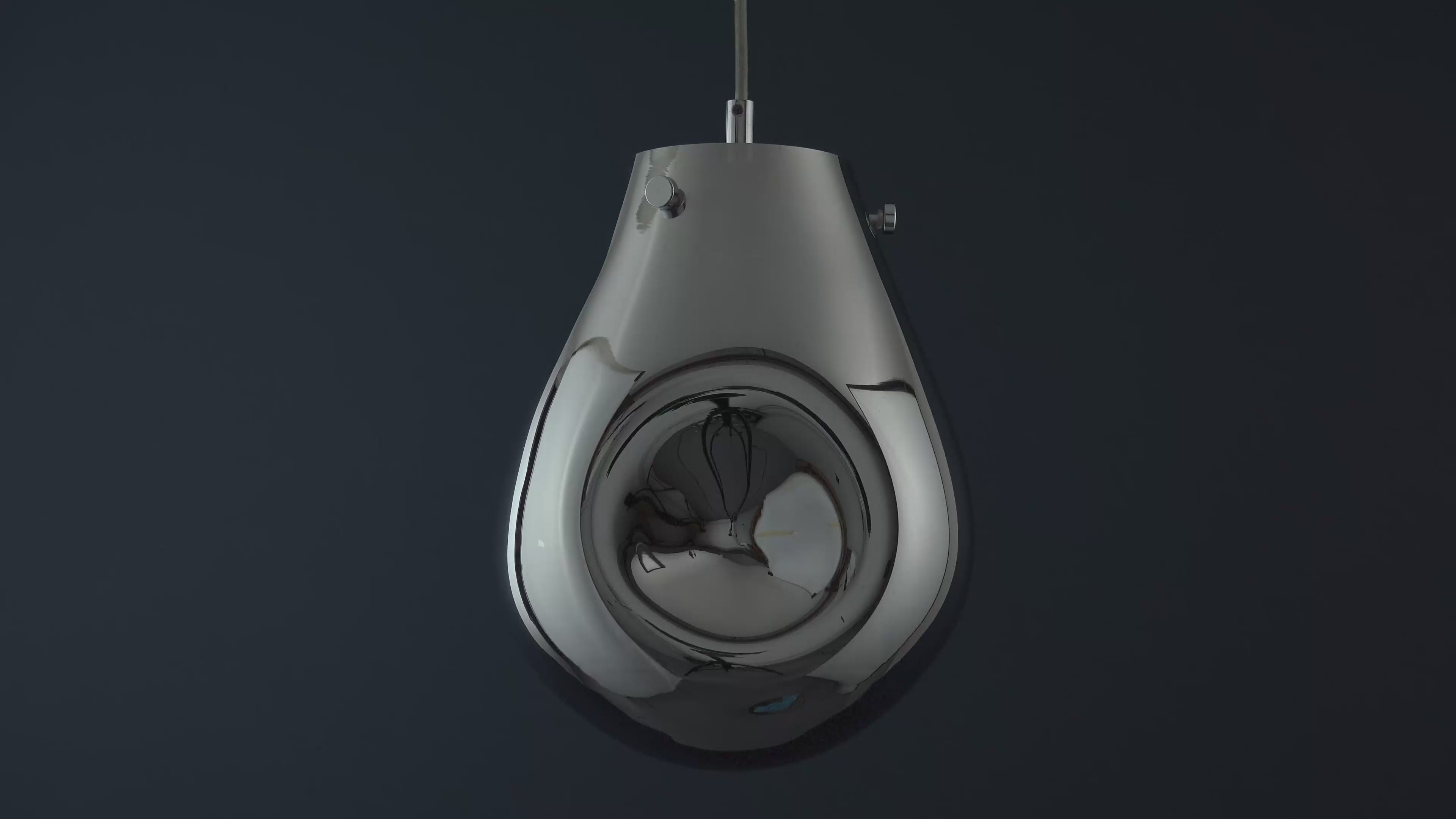 99519 1 Light Pendant Chrome Metallic Glass & Chrome Plate
