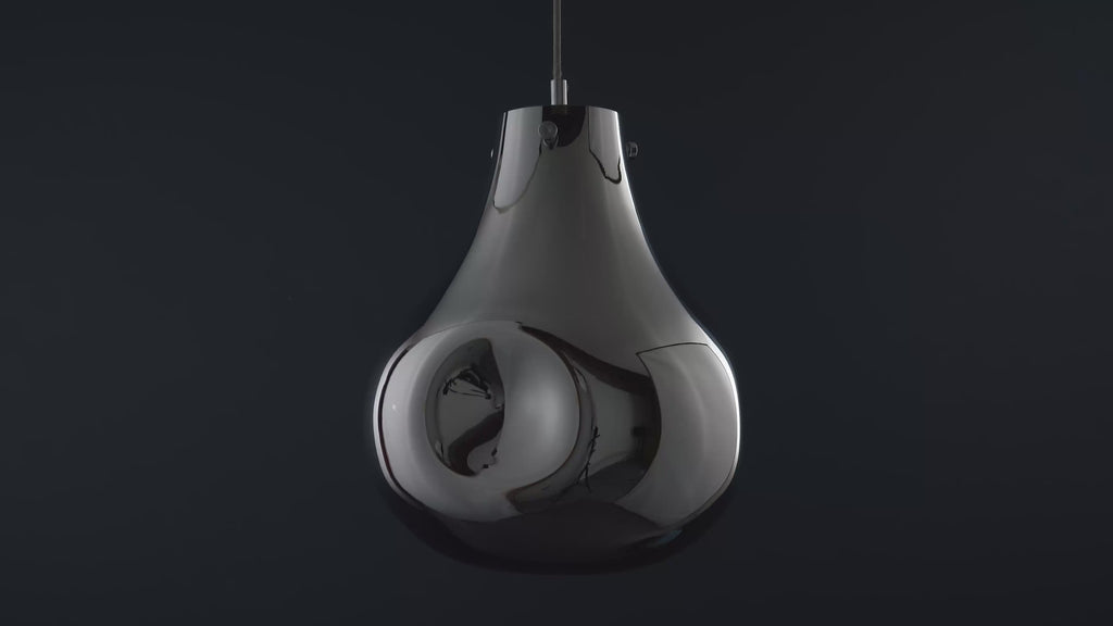 99788 1 Light Pendant Chrome Metallic Glass & Chrome Plate