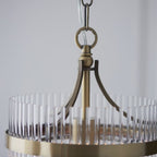 112572 Endon Marietta Single Pendant — Antique Brass & Clear Glass