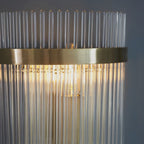 99168 Endon Marietta 1 Light Indoor Wall Light — Antique Brass & Clear Glass