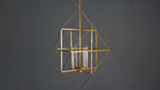 80228 4 Light Pendant Antique Gold & Silver Leaf
