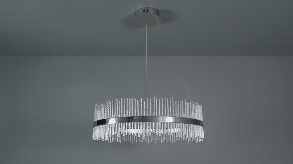 107108 Monte Carlo Pendant LED Light Chrome Plate And Clear Glass