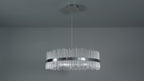 107108 Monte Carlo Pendant LED Light Chrome Plate And Clear Glass