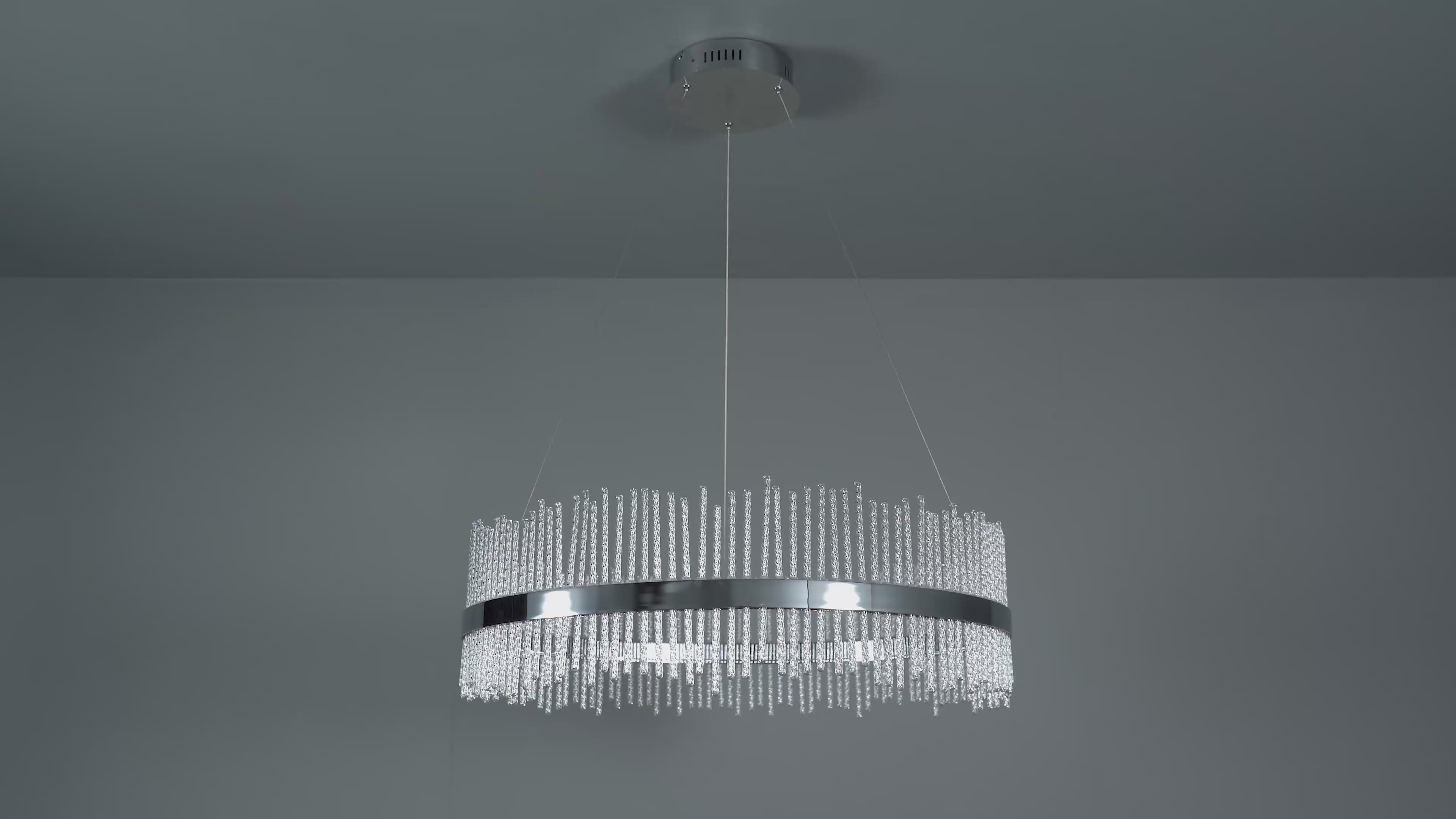 107108 Monte Carlo Pendant LED Light Chrome Plate And Clear Glass