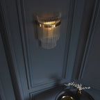 99168 Endon Marietta 1 Light Indoor Wall Light — Antique Brass & Clear Glass