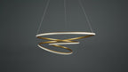 97639 1 Light LED Pendant Satin Gold Paint & White Silicone