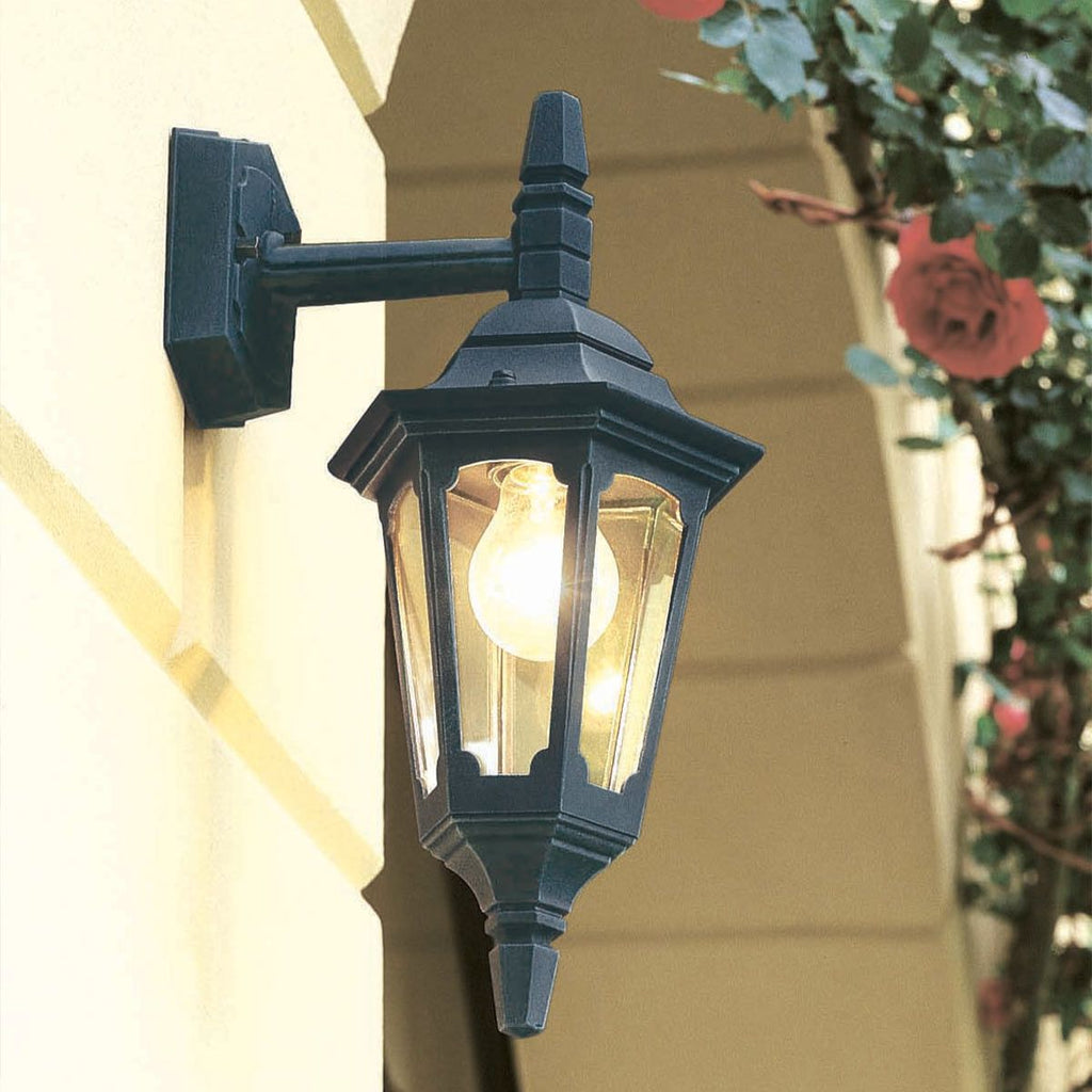 PRM2-BLACK Parish Mini 1 Light Down  Outdoor Wall Lantern  Black