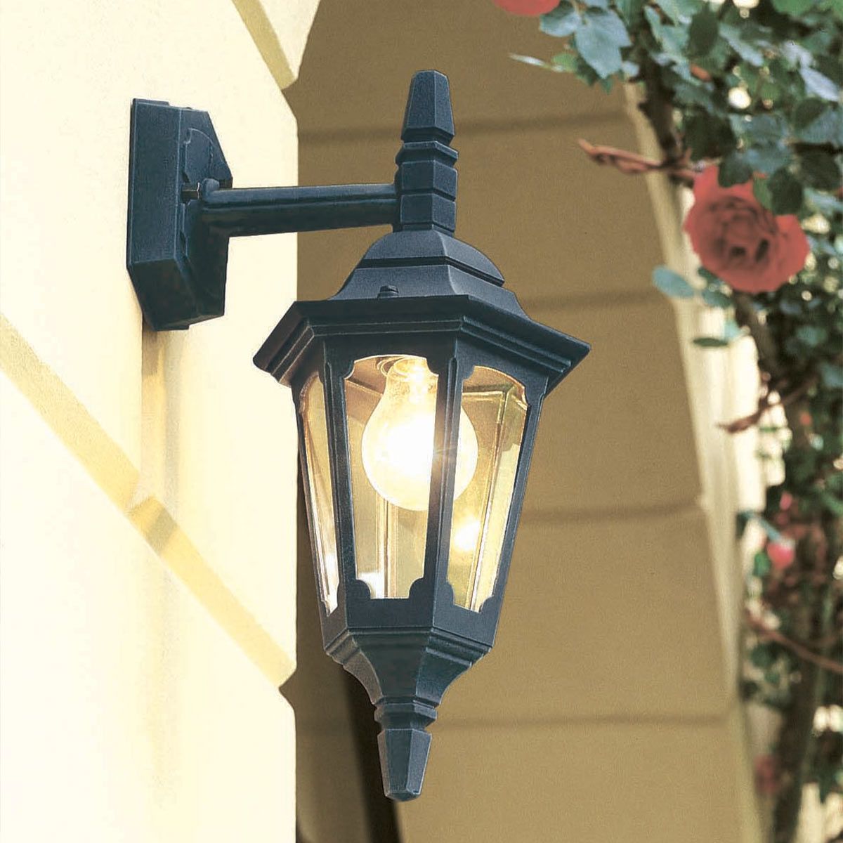 PRM2-BLACK Parish Mini 1 Light Down  Outdoor Wall Lantern  Black