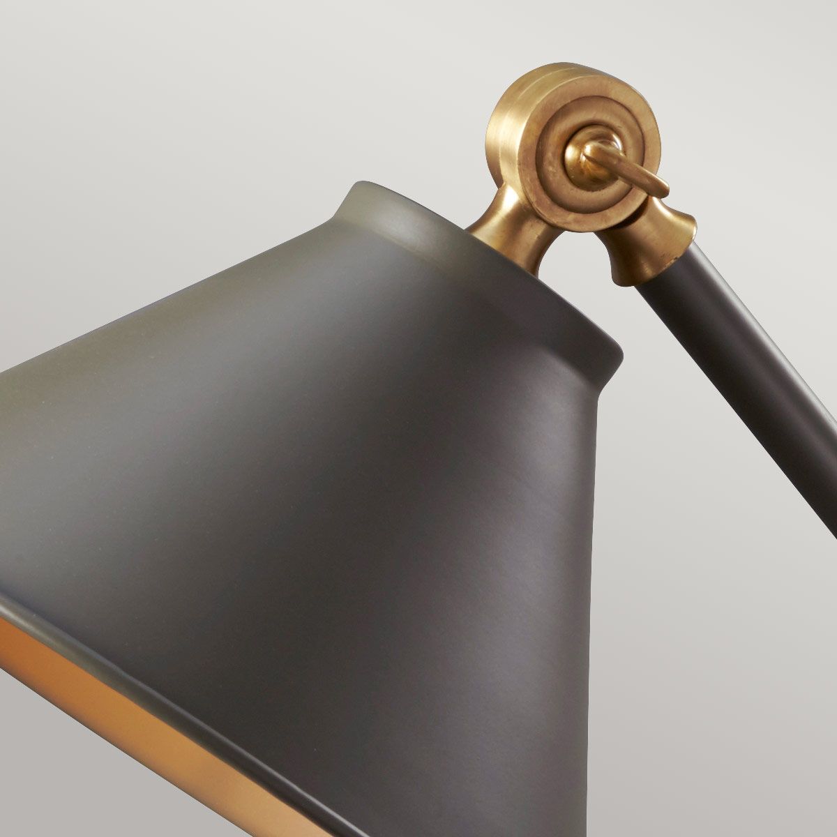 PV-ELEMENT-GAB Provence Element 1 Light Mini Table Lamp Dark Grey/Aged Brass
