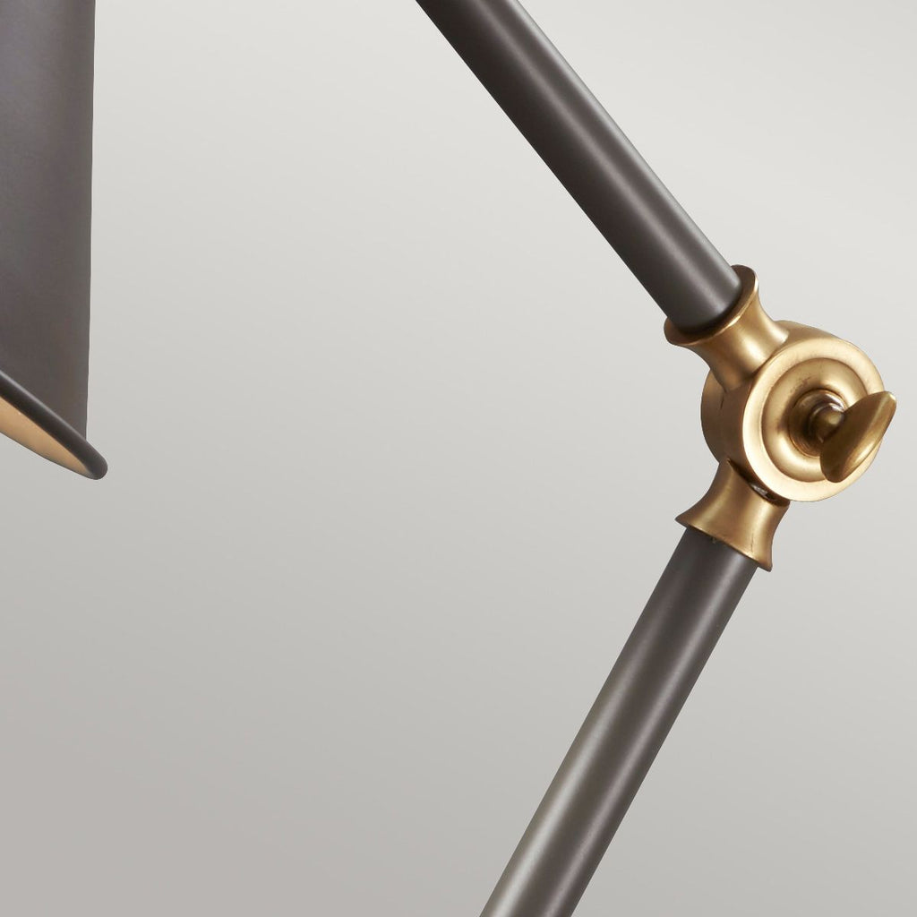 PV-ELEMENT-GAB Provence Element 1 Light Mini Table Lamp Dark Grey/Aged Brass