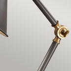 PV-ELEMENT-GAB Provence Element 1 Light Mini Table Lamp Dark Grey/Aged Brass