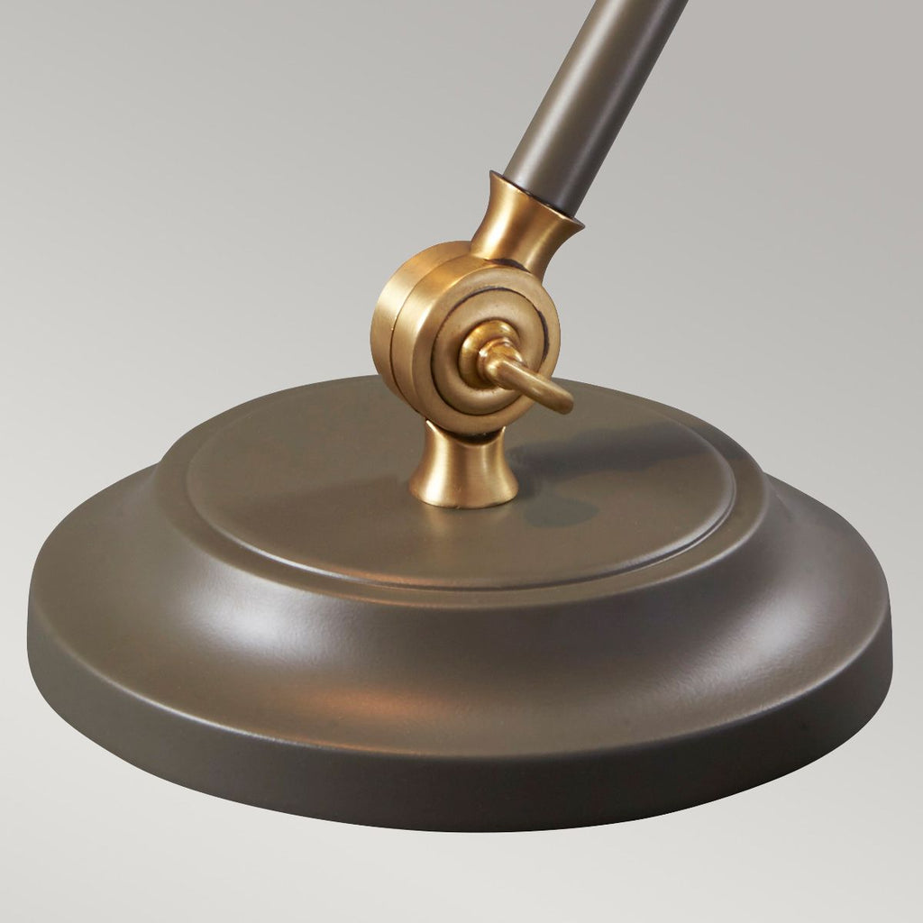 PV-ELEMENT-GAB Provence Element 1 Light Mini Table Lamp Dark Grey/Aged Brass