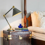 PV-ELEMENT-GAB Provence Element 1 Light Mini Table Lamp Dark Grey/Aged Brass
