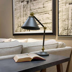 PV-ELEMENT-GAB Provence Element 1 Light Mini Table Lamp Dark Grey/Aged Brass